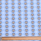 Football Club Manchester City Blue scrub cap fabric pattern close-up