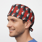 Football Club AFC Bournemouth FC scrub cap shown on model