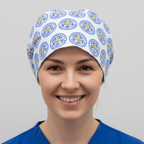 Football Club Leicester scrub cap shown on model