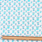 Friends Central Perk Coffee Cups scrub cap pattern shown flat