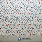 Hospital Tools On White #1 scrub cap fabric texture close-up