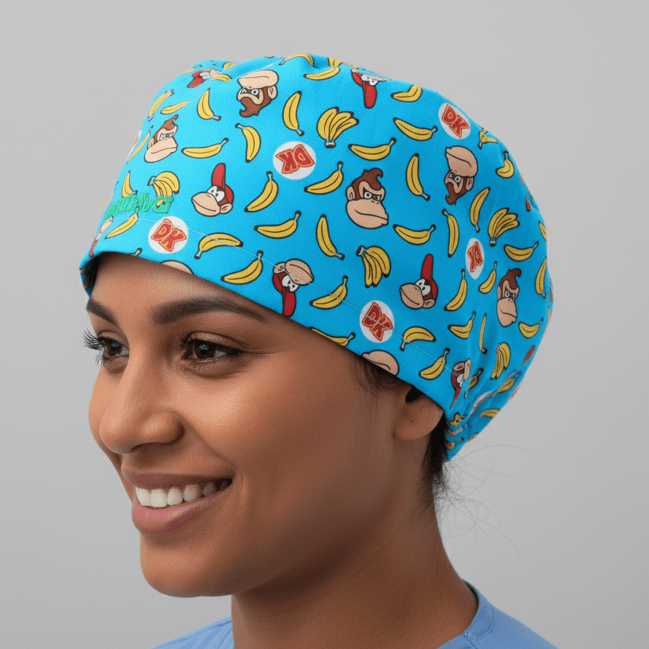 Gorro médico azul de Donkey Kong Bananas de Games DK