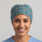 Girl Power Change The World scrub cap shown on model