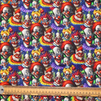 Halloween Scary Clowns scrub cap pattern shown flat