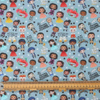 Hamilton Theatre Kawaii scrub cap full pattern repeat