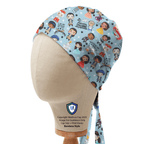 Hamilton Theatre Kawaii scrub cap in Bandana tie-back style