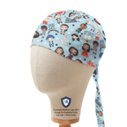 Hamilton Theatre Kawaii scrub cap shown on mannequin head