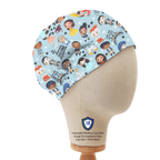 Hamilton Theatre Kawaii scrub cap shown on mannequin head
