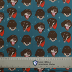 Happy Dog Neckerchief fabric pattern detail close-up