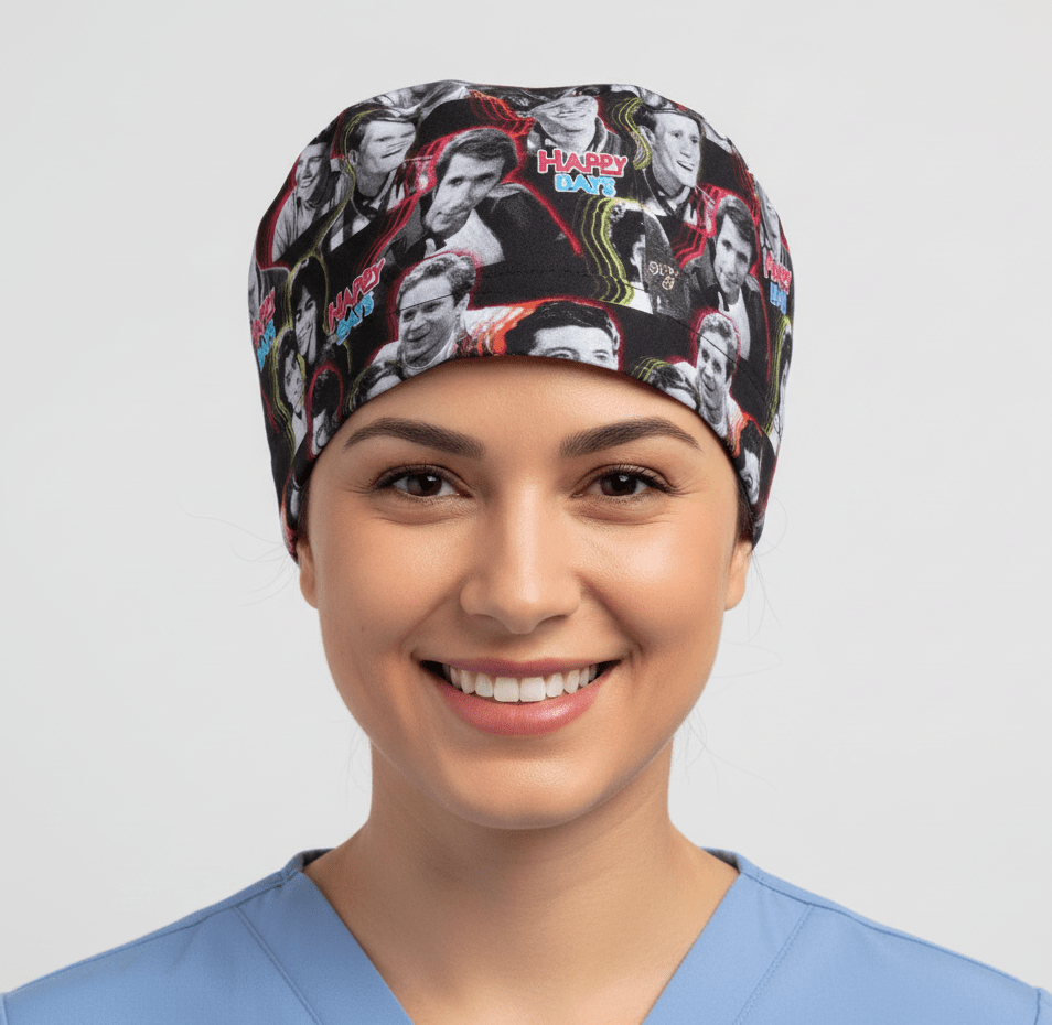 Happy Days Fonze Scrub Cap_Fabric