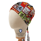 Harry Potter Stain Glass scrub cap in Bandana tie-back style