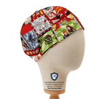 Harry Potter Stain Glass scrub cap in Elastic Backed no-tie style
