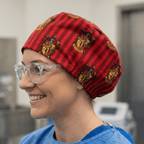 Harry Potter Gryffindor scrub cap shown on model