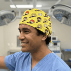 Harry Potter Nimbus 2000 scrub cap shown on model