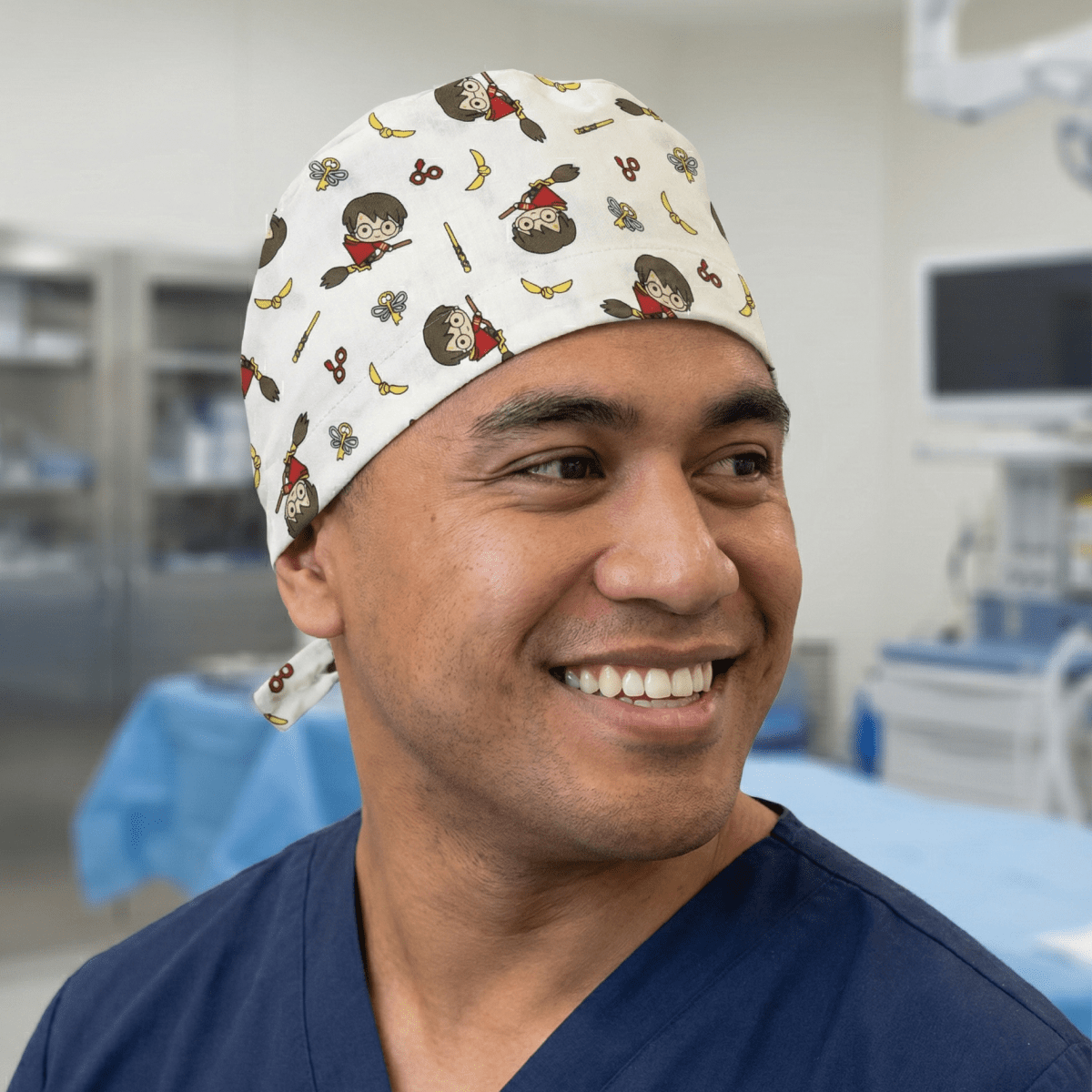 Harry Potter Quidditch Scrub Cap scrub cap flat lay view