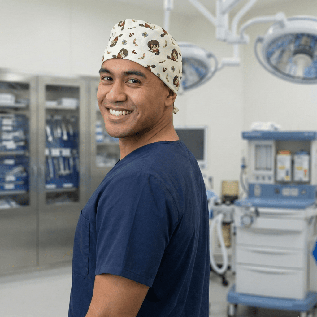 Harry Potter Quidditch Scrub Cap scrub cap detail view 2