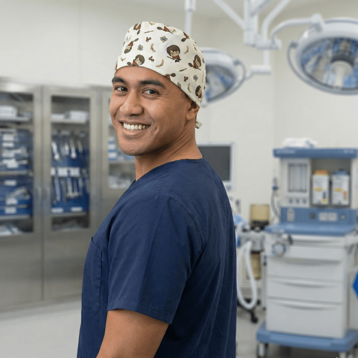 Harry Potter Quidditch Scrub Cap scrub cap detail view 2