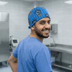 Harry Potter Ravenclaw scrub cap pattern detail on mannequin
