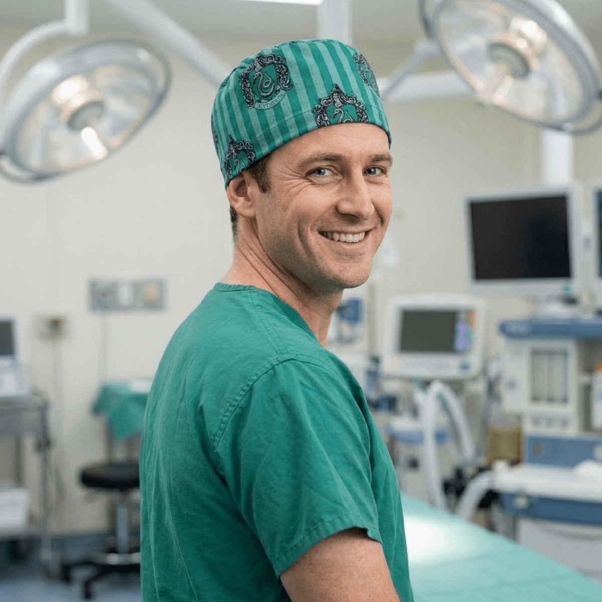 Harry Potter Slytherin Scrub Cap scrub cap detail view 2