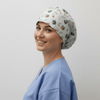 Harry Potter Wands Cauldron scrub cap shown on model