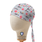 Heart Puns Go With The Flow scrub cap in Captain fitted style