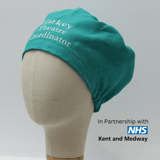 100% Hemp Fabric Reusable Scrub Cap In Teal Green