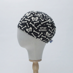 Hip Hip Hooray scrub cap shown on mannequin head