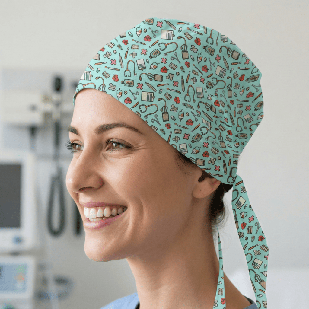 Gorra quirúrgica Hopsital Tools On Teal n.° 2