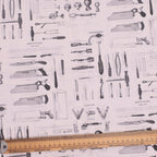 Hospital Textbook Surgeon Knives Saw scrub cap pattern shown flat