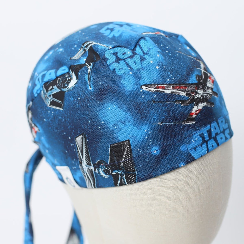 Star Wars Millennium Falcon On Blue Scrub Cap