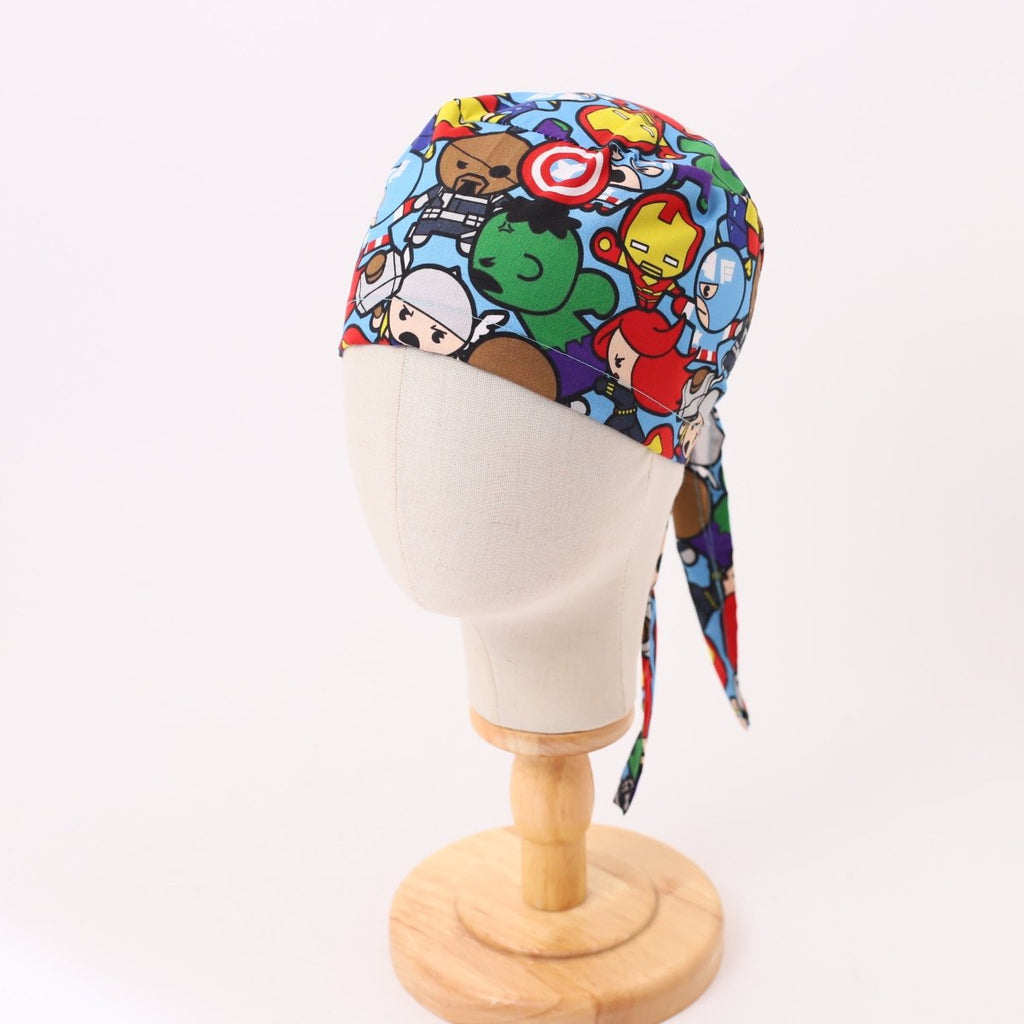 Marvel Avengers Cartoon Fighting Brawl Scrub Cap