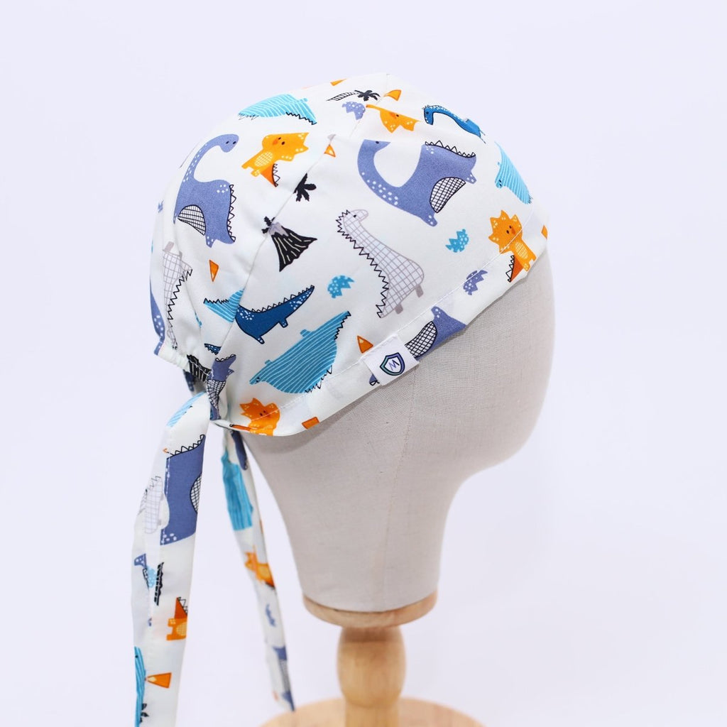 Dinosaurs Purple Blue Orange Scrub Cap