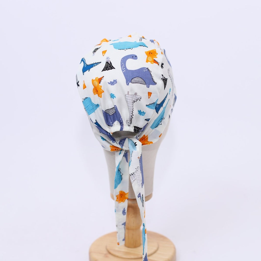Dinosaurs Purple Blue Orange Scrub Cap