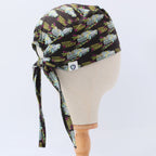 Back To The Future Delorean scrub cap shown on mannequin head