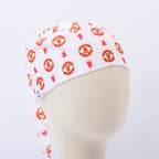 Manchester United White Football scrub cap shown on mannequin head