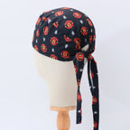 Football Club Manchester United Black scrub cap shown from side angle