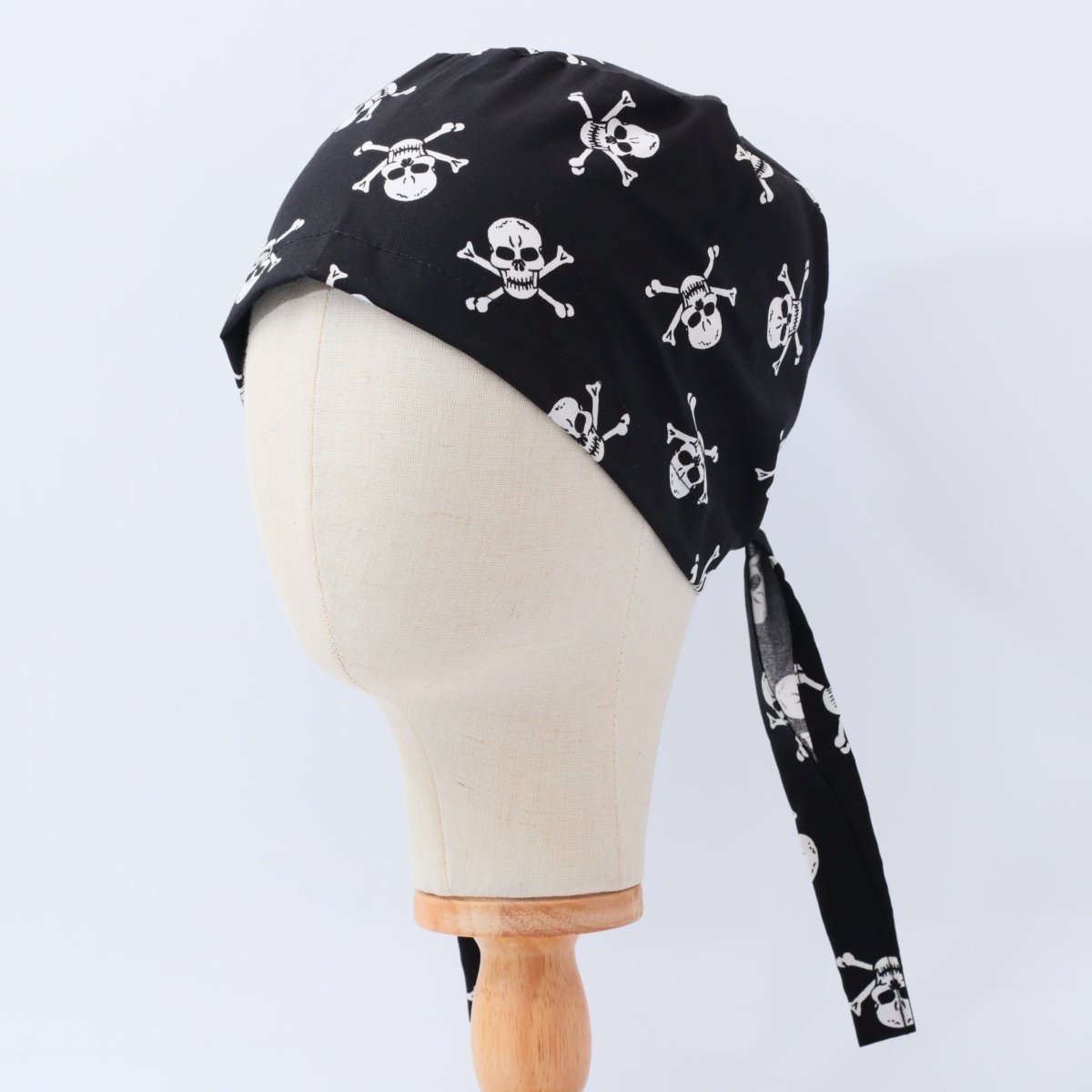 Pirate Skulls Classic Black + White Scrub Cap