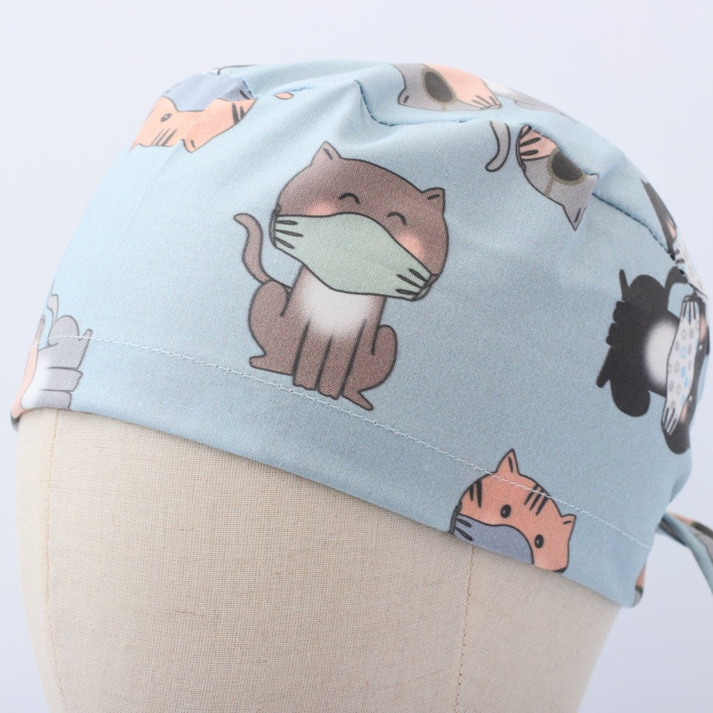 Cats in Face Masks Scrub Cap
