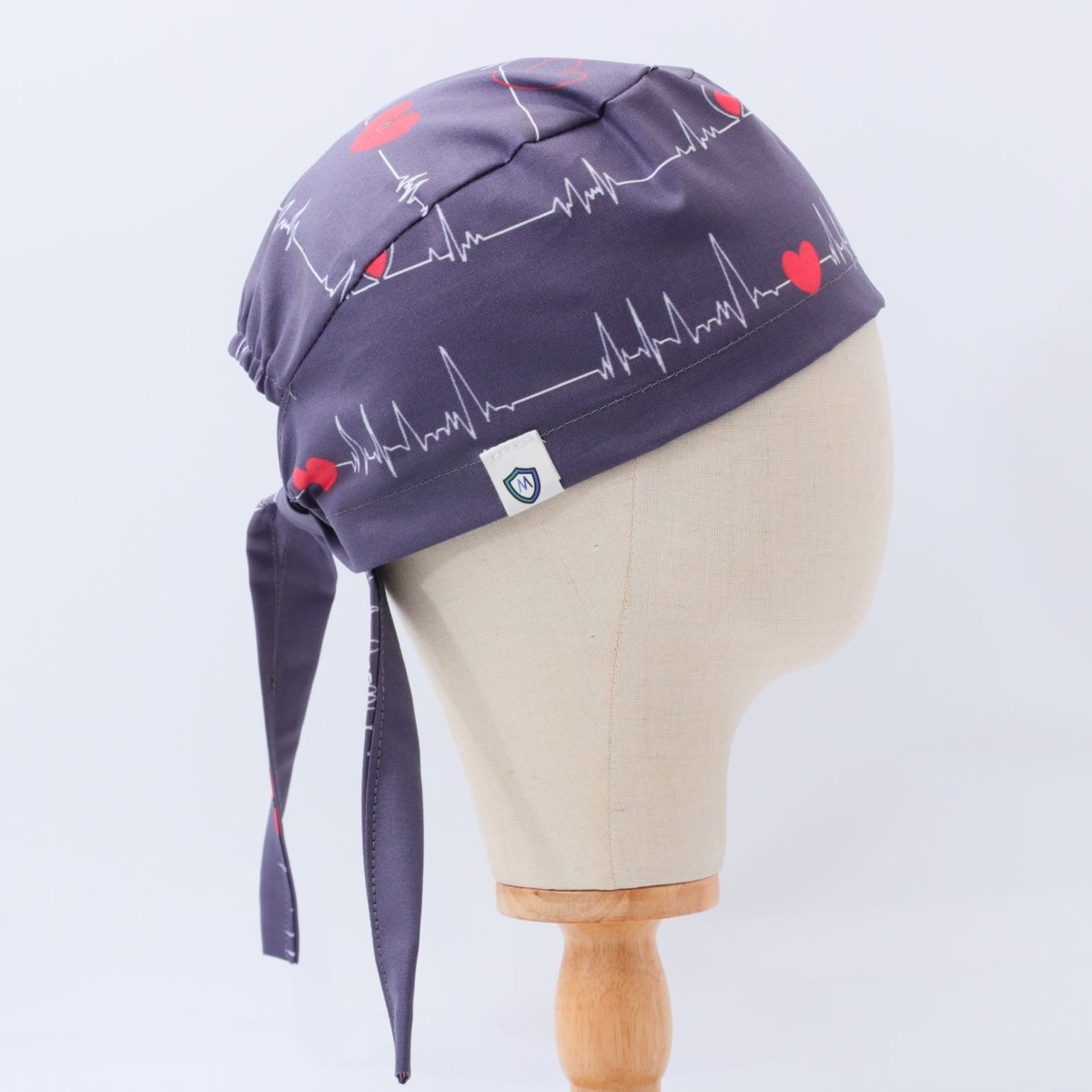 EKG Heart Monitor #2 Navy Scrub Cap