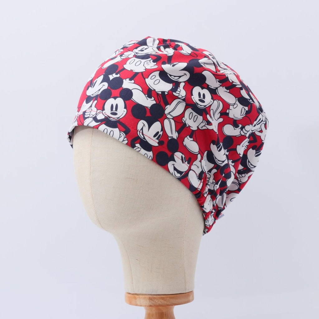 Disney Mickey Mouse On Red Scrub Cap