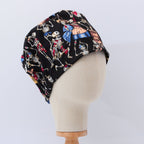 Day Of The Dead Dancing Skeletons scrub cap shown on mannequin head