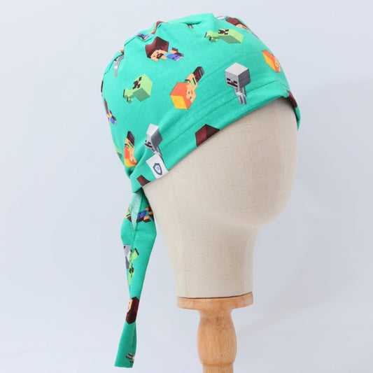 Minecraft Characters Scrub Cap