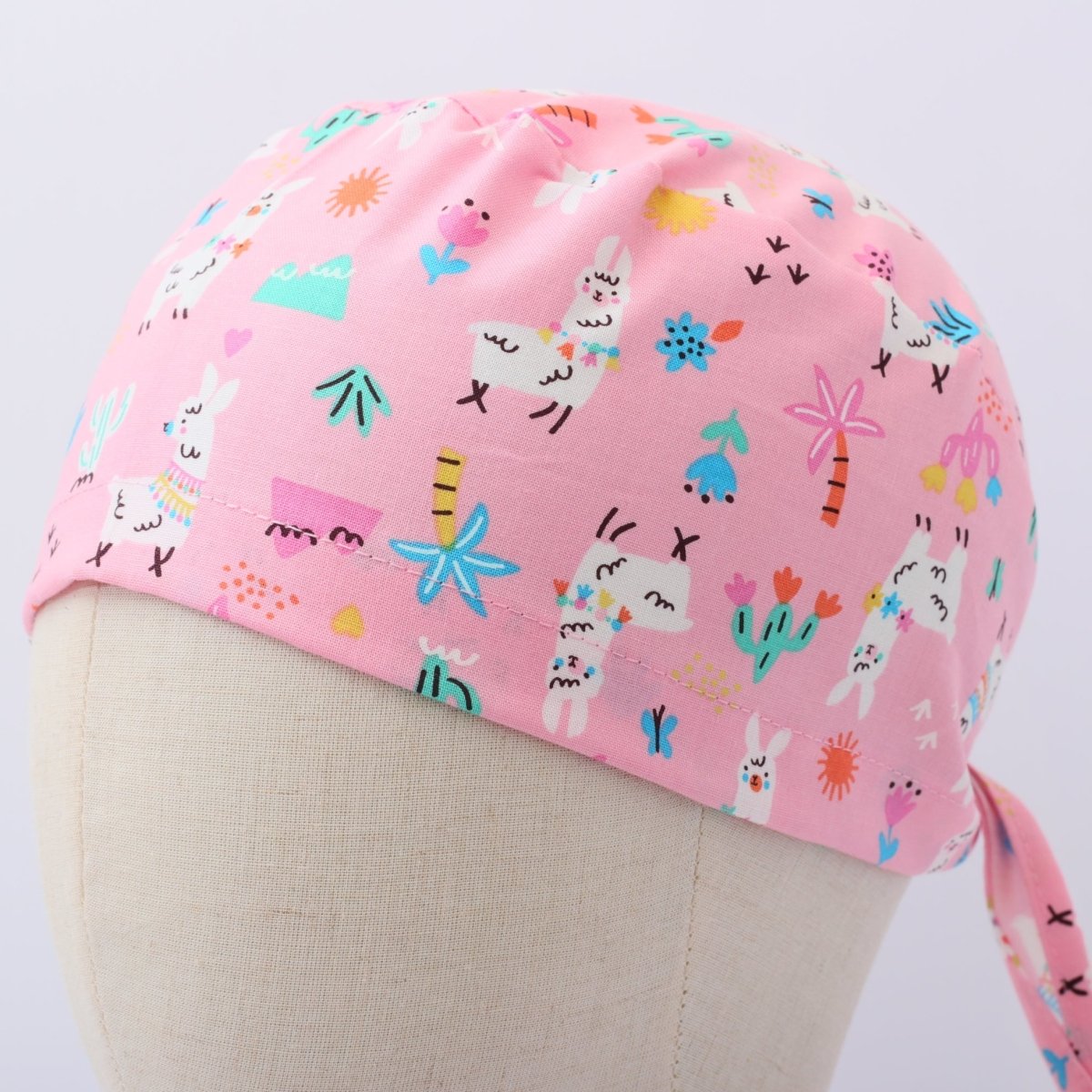 Alpaca / Llama Desert Pink Scrub Cap