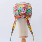 Anaesthetist Drug Labels scrub cap pattern detail on mannequin