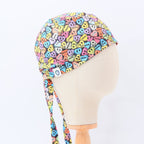Love Drug Candy scrub cap pattern detail on mannequin
