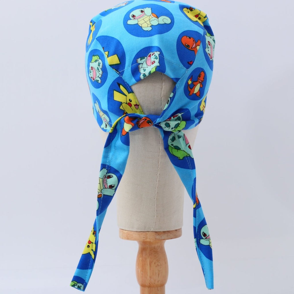 Pokemon Blue Circles Scrub Cap