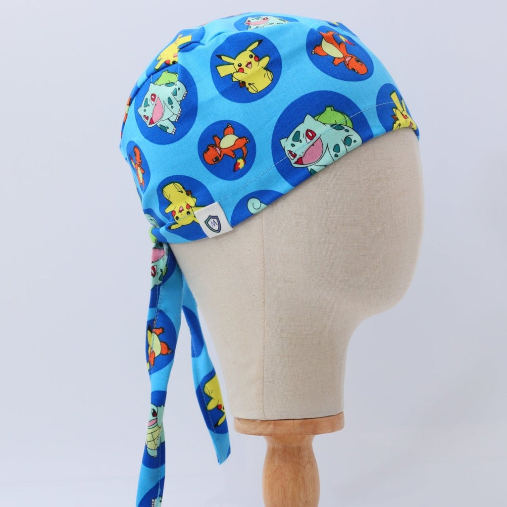 Pokemon Blue Circles Scrub Cap