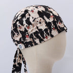 Border Collie Sheep Dogs scrub cap shown from side angle