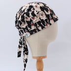 Border Collie Sheep Dogs scrub cap fabric pattern close-up
