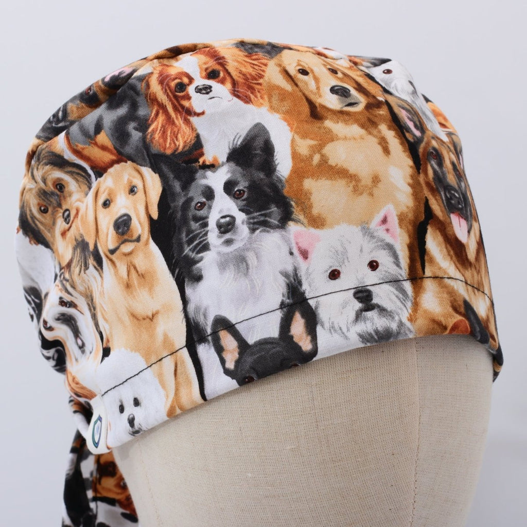 Gorro quirúrgico para foto grupal de perros protagonistas